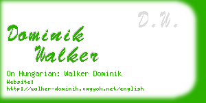 dominik walker business card